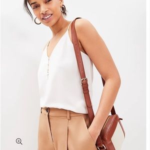 LOFT Covered Button Strappy Cami